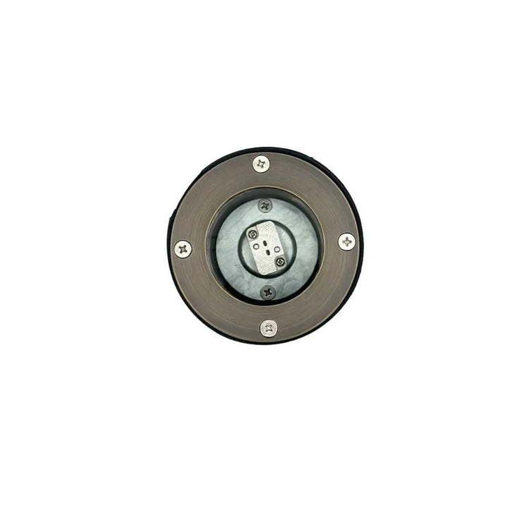 Outdoor Landscape Lighting LED 12V Low Voltage UNBP06 Rein Brown Brass In-Ground Well Light Low Voltage Outdoor Lighting