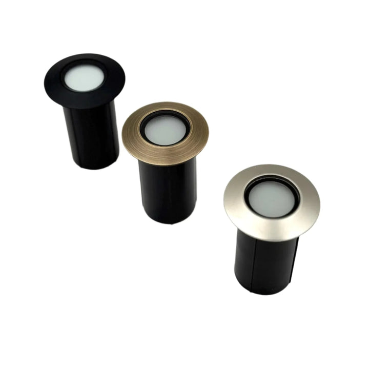 Outdoor Landscape Lighting LED 12V Low Voltage UNBP07 Mortirolo Brass / Stainless Steel In-Ground Well Light Low Voltage Outdoor Lighting