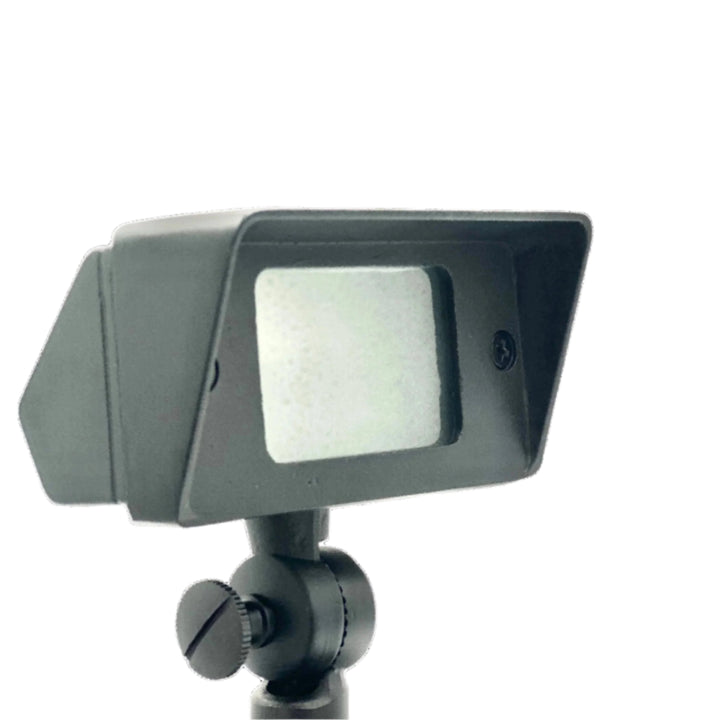 Outdoor Landscape Lighting LED 12V Low Voltage FLBP01 Tulay Black Brass Squared Floodlight Low Voltage Landscape Lighting