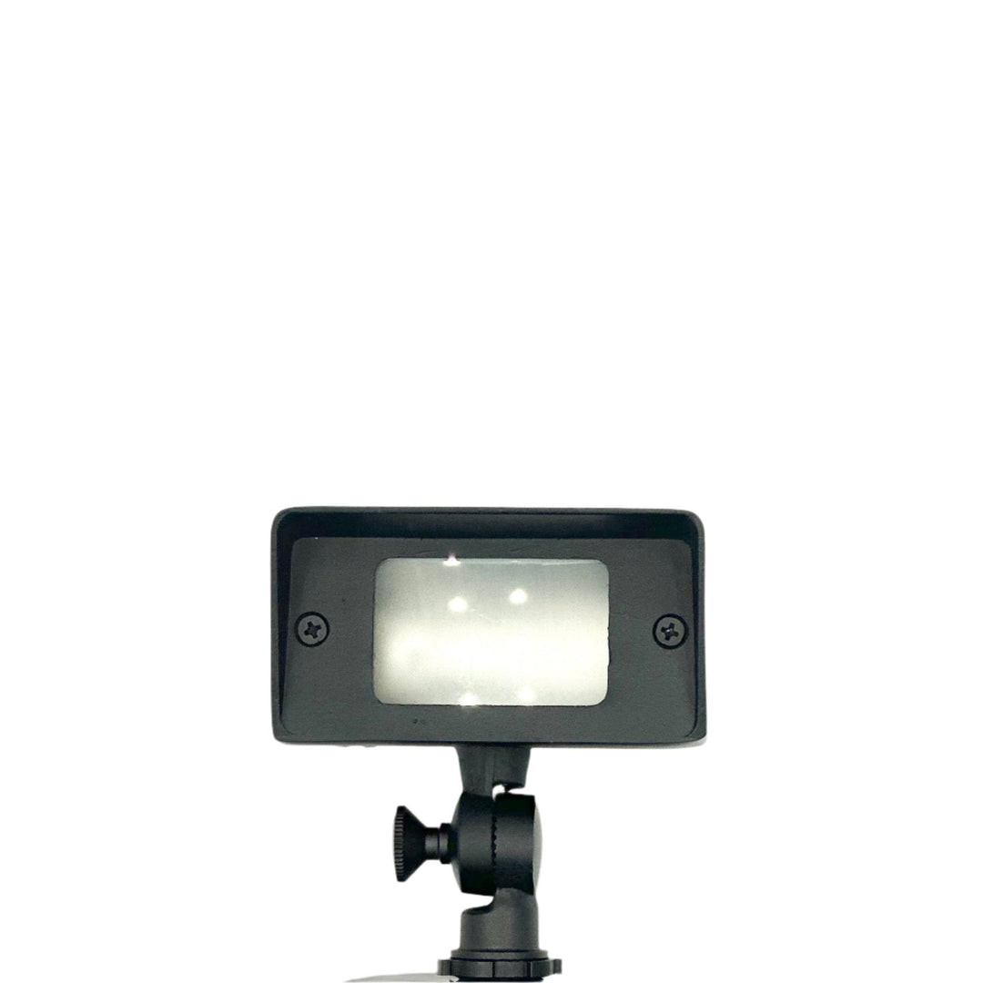 Outdoor Landscape Lighting LED 12V Low Voltage FLBP01 Tulay Black Brass Squared Floodlight Low Voltage Landscape Lighting