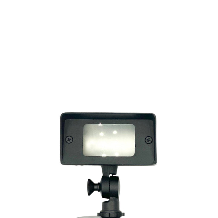 Outdoor Landscape Lighting LED 12V Low Voltage FLBP01 Tulay Black Brass Squared Floodlight Low Voltage Landscape Lighting