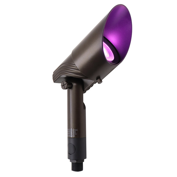 Outdoor Landscape Lighting LED 12V Low Voltage IUL02R Low Voltage Aluminum Adjustable Wattage Bluetooth-Controlled RGB CCT 2700K-6500K Integrated LED Spot Light Outdoor Landscape Lighting
