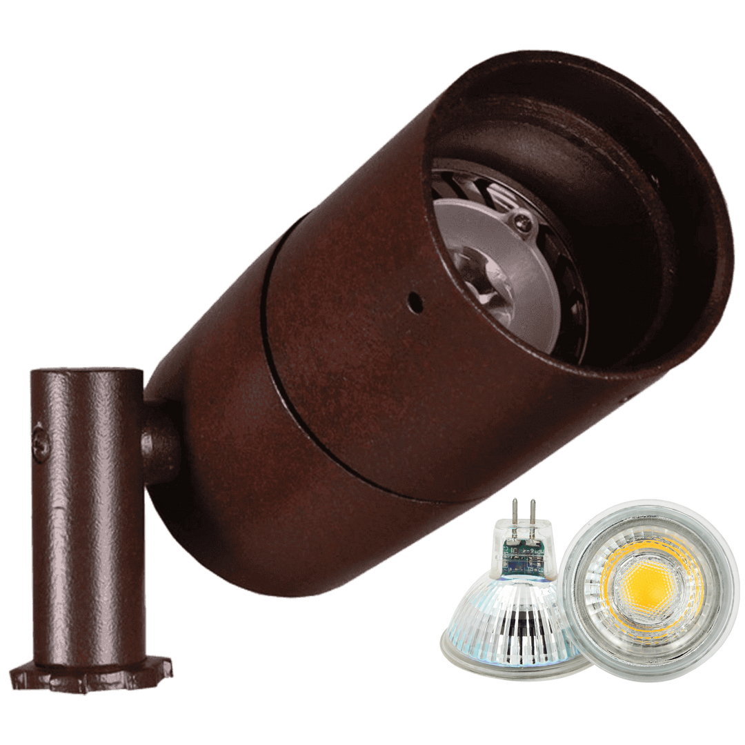 Outdoor Landscape Lighting LED 12V Low Voltage KL103 4x/8x/12x Package Low Voltage Modern Bullet Spotlight Aluminum Outdoor Lighting 6W 2700K Bulb