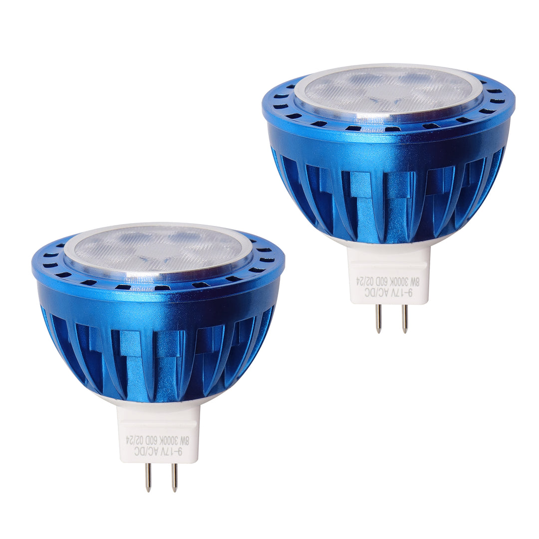 Outdoor Landscape Lighting LED 12V Low Voltage MR16 8W 2700K/3000K, Energy Saving 12V 30°/45°/60°, IP65 LED Light Bulb (LL168)