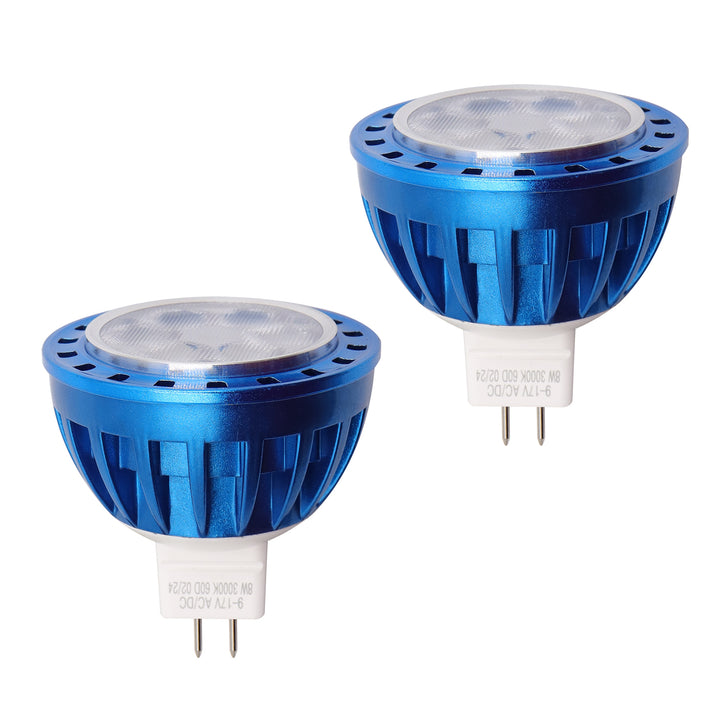 Outdoor Landscape Lighting LED 12V Low Voltage MR16 8W 2700K/3000K, Energy Saving 12V 30°/45°/60°, IP65 LED Light Bulb (LL168)