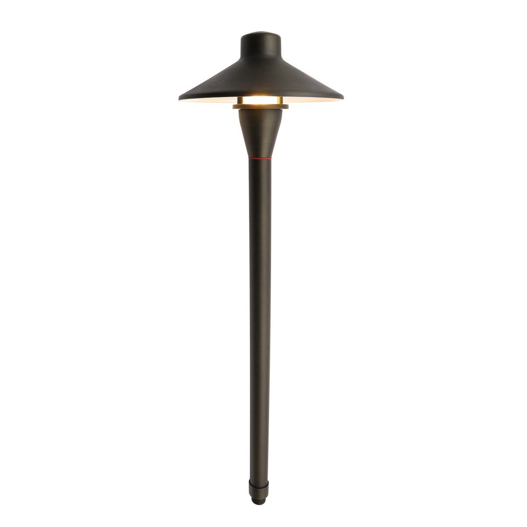 Outdoor Landscape Lighting LED 12V Low Voltage PL01B G4 Solid Brass Hat Path Light - Light Bronze Finish Low Voltage Landscape Lighting