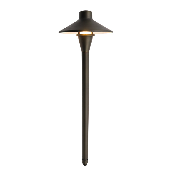 Outdoor Landscape Lighting LED 12V Low Voltage PL01B G4 Solid Brass Hat Path Light - Light Bronze Finish Low Voltage Landscape Lighting
