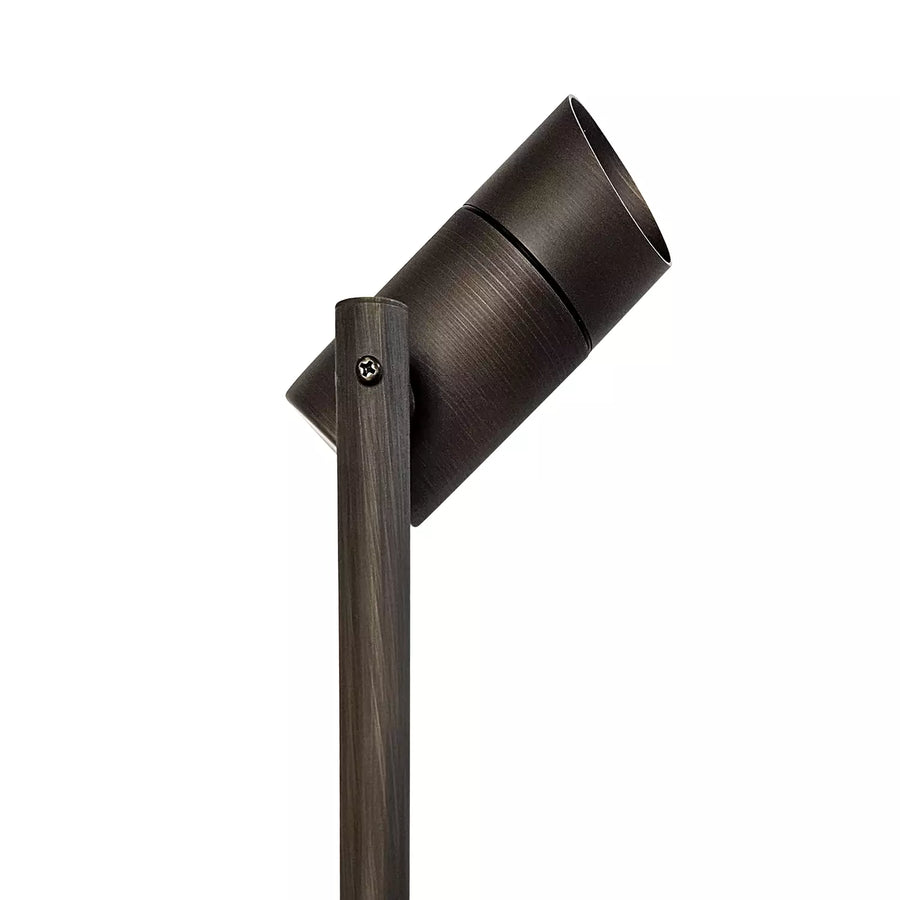 Outdoor Landscape Lighting LED 12V Low Voltage PL26B MR16 Solid Brass Path & Area Light, Light Bronze Finish Low Voltage Landscape Lighting