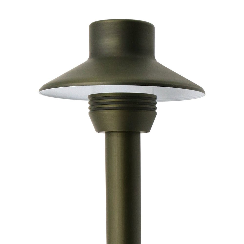 Outdoor Landscape Lighting LED 12V Low Voltage PL29B G4 Solid Brass Mushroom Hat Path Light - Light Bronze Finish Low Voltage Landscape Lighting