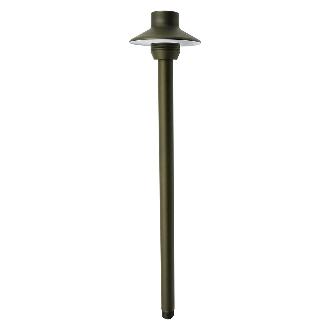 Outdoor Landscape Lighting LED 12V Low Voltage PL29B G4 Solid Brass Mushroom Hat Path Light - Light Bronze Finish Low Voltage Landscape Lighting