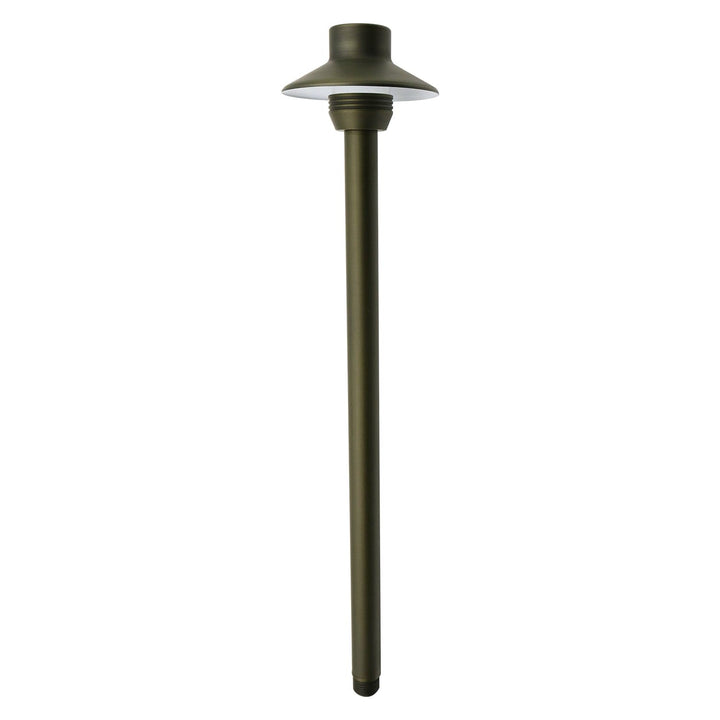 Outdoor Landscape Lighting LED 12V Low Voltage PL29B G4 Solid Brass Mushroom Hat Path Light - Light Bronze Finish Low Voltage Landscape Lighting