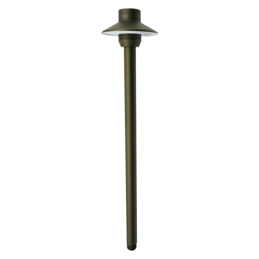 Outdoor Landscape Lighting LED 12V Low Voltage PL29B G4 Solid Brass Mushroom Hat Path Light - Light Bronze Finish Low Voltage Landscape Lighting