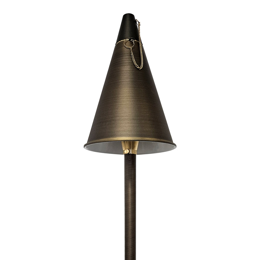 Outdoor Landscape Lighting LED 12V Low Voltage PL77B G4 Solid Brass 60" Tiki Torch Path Light - Light Bronze Finish Low Voltage Landscape Lighting