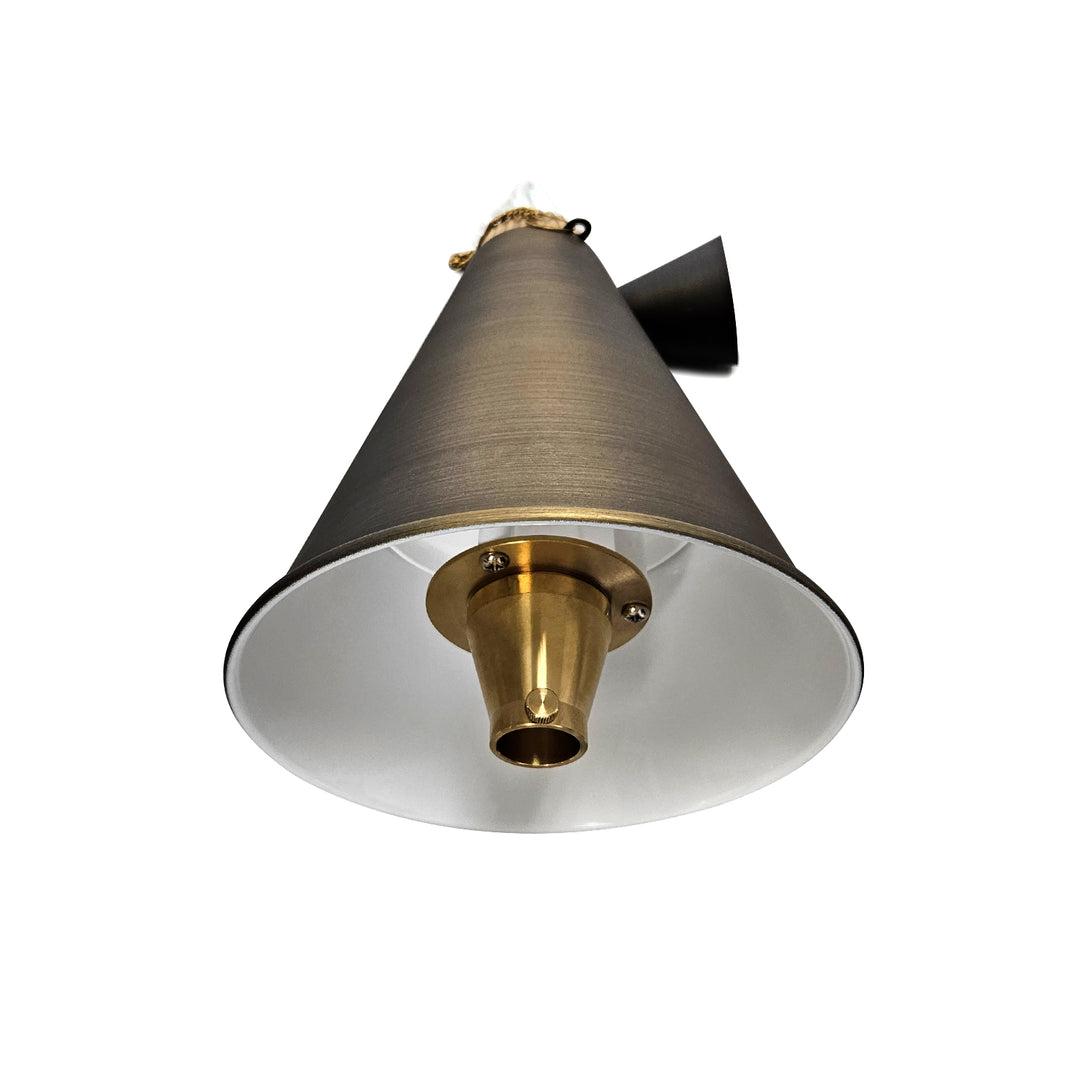 Outdoor Landscape Lighting LED 12V Low Voltage PL77B G4 Solid Brass 60" Tiki Torch Path Light - Light Bronze Finish Low Voltage Landscape Lighting