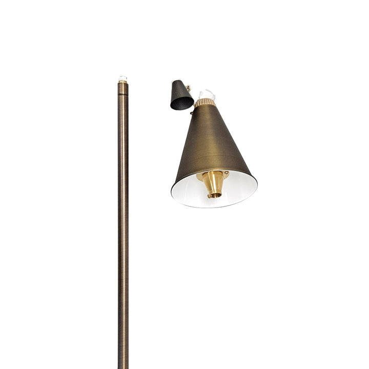 Outdoor Landscape Lighting LED 12V Low Voltage PL77B G4 Solid Brass 60" Tiki Torch Path Light - Light Bronze Finish Low Voltage Landscape Lighting