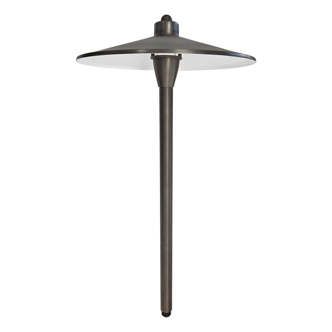 Outdoor Landscape Lighting LED 12V Low Voltage PL79B G4 Solid Brass Large Mushroom Hat Path Light - Light Bronze Finish Low Voltage Landscape Lighting