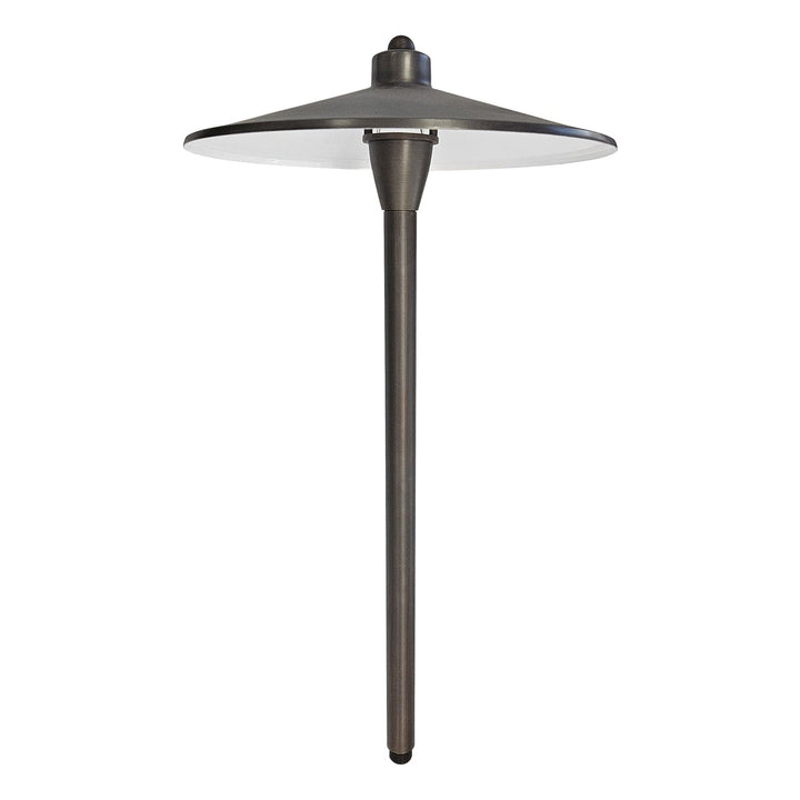 Outdoor Landscape Lighting LED 12V Low Voltage PL79B G4 Solid Brass Large Mushroom Hat Path Light - Light Bronze Finish Low Voltage Landscape Lighting