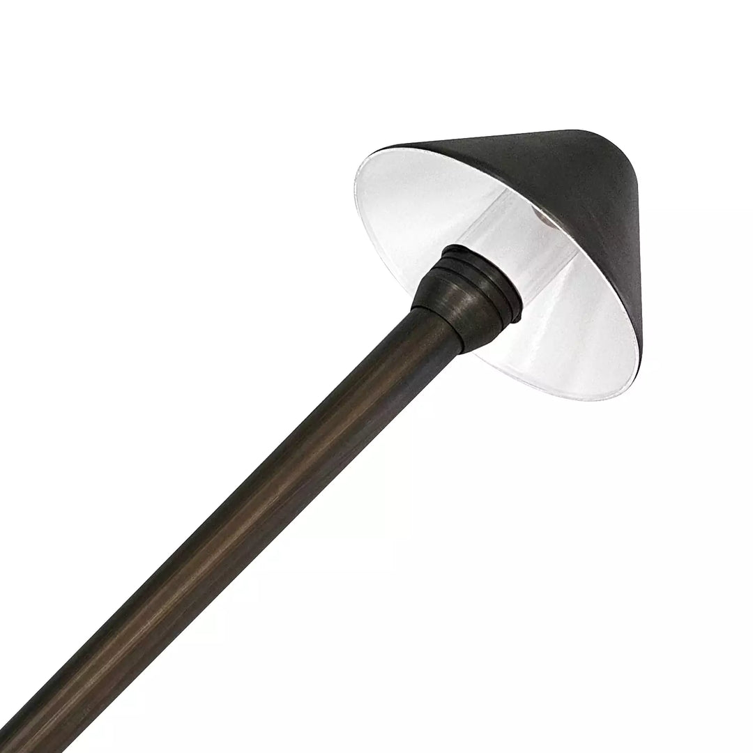 Outdoor Landscape Lighting LED 12V Low Voltage PL80B G4 Solid Brass Mushroom Hat Path Light - Light Bronze Finish Low Voltage Landscape Lighting