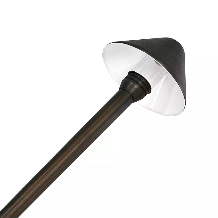 Outdoor Landscape Lighting LED 12V Low Voltage PL80B G4 Solid Brass Mushroom Hat Path Light - Light Bronze Finish Low Voltage Landscape Lighting