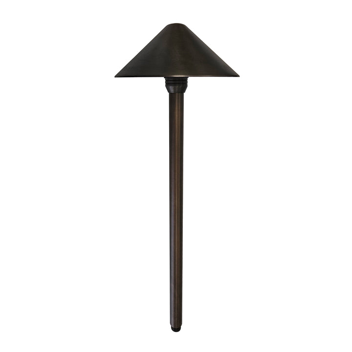 Outdoor Landscape Lighting LED 12V Low Voltage PL81B G4 Solid Brass Mushroom Hat Path Light - Light Bronze Finish Low Voltage Landscape Lighting