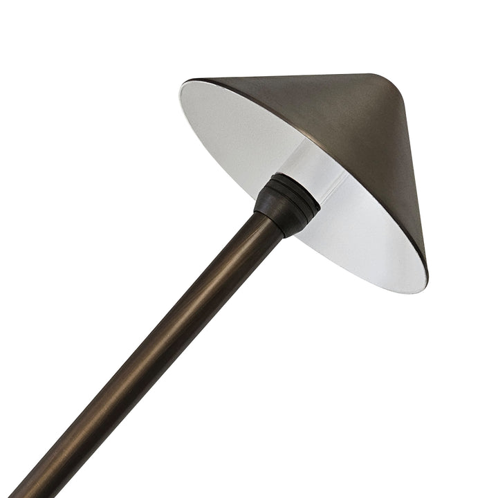 Outdoor Landscape Lighting LED 12V Low Voltage PL81B G4 Solid Brass Mushroom Hat Path Light - Light Bronze Finish Low Voltage Landscape Lighting