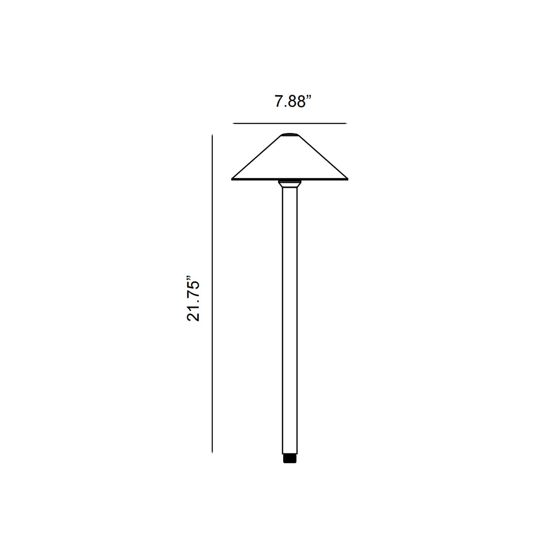 Outdoor Landscape Lighting LED 12V Low Voltage PL81B G4 Solid Brass Mushroom Hat Path Light - Light Bronze Finish Low Voltage Landscape Lighting