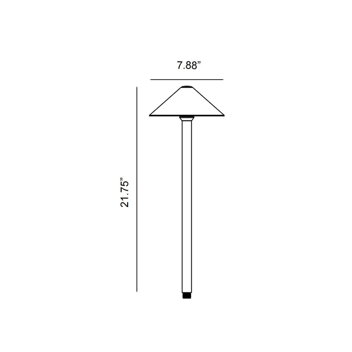 Outdoor Landscape Lighting LED 12V Low Voltage PL81B G4 Solid Brass Mushroom Hat Path Light - Light Bronze Finish Low Voltage Landscape Lighting