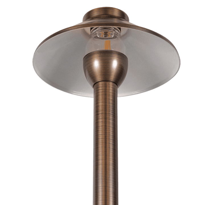 Outdoor Landscape Lighting LED 12V Low Voltage PLB02 Clear Lens Cast Brass Path Light | 12V Low Voltage Landscape Light Lamp Ready G4 Socket