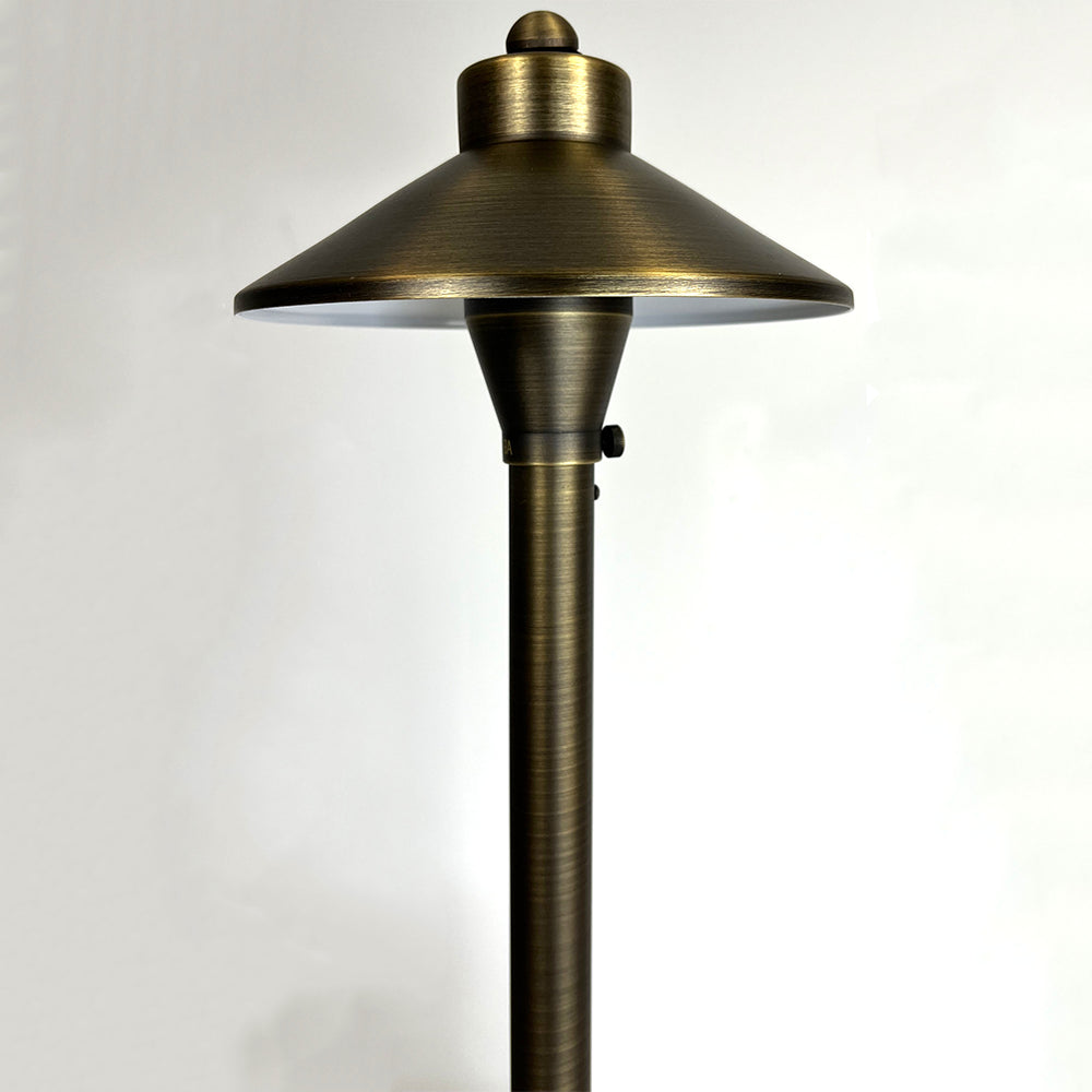Outdoor Landscape Lighting LED 12V Low Voltage PLB03 Cast Brass Path Light | 12V Low Voltage Landscape Light Lamp Ready G4 Socket