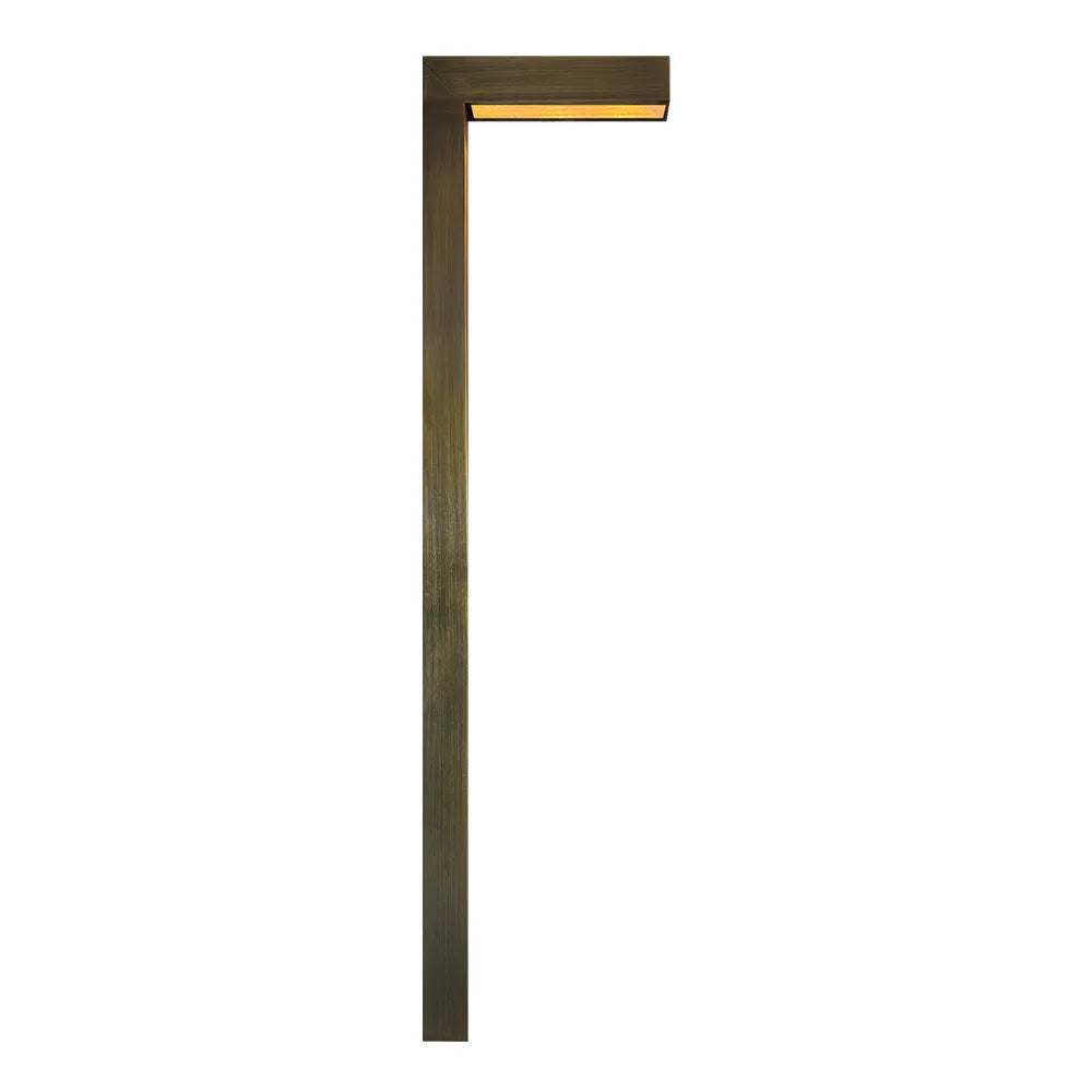 Outdoor Landscape Lighting LED 12V Low Voltage PLB07 Cast Brass Path Light | 3W 3000K Warm White Integrated LED 12V Low Voltage Landscape Light
