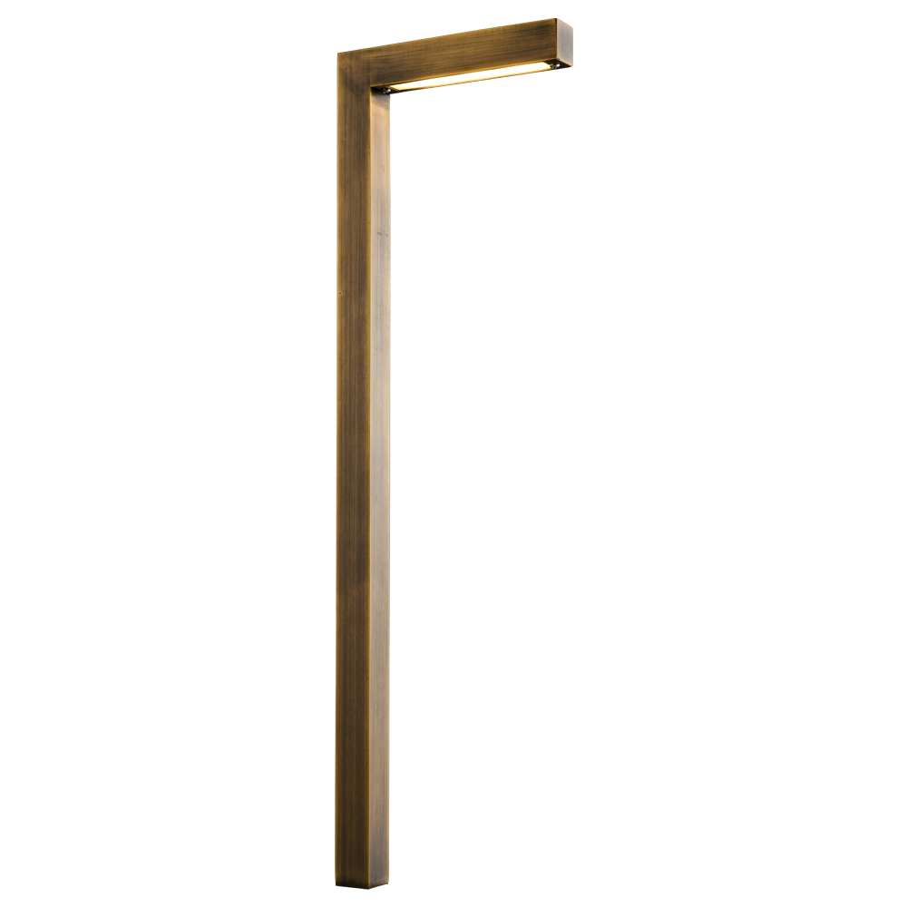 Outdoor Landscape Lighting LED 12V Low Voltage PLB10 4x/8x/12x Package LED Brass L-Shaped 12V Low Voltage Landscape Lighting Pathway Light with G4 3W 3000K Bulb