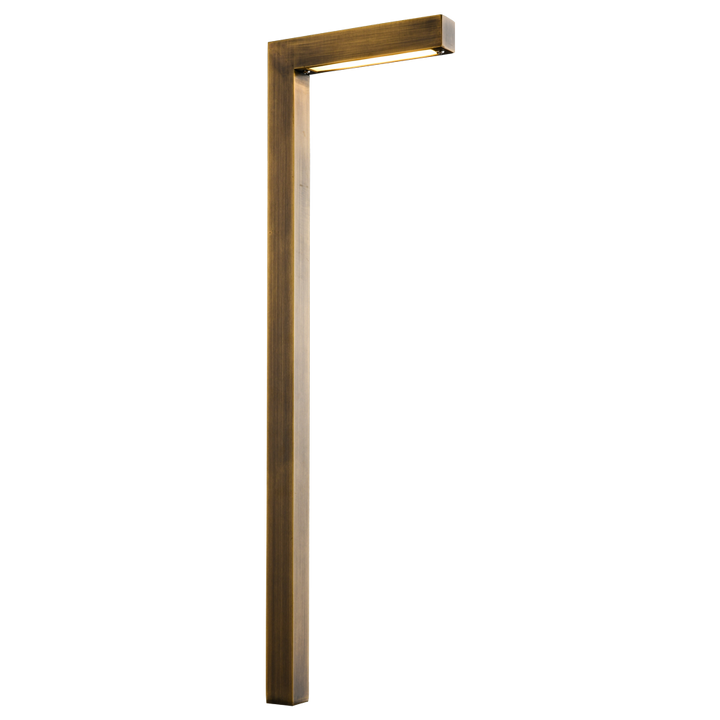 Outdoor Landscape Lighting LED 12V Low Voltage PLB10 4x/8x/12x Package LED Brass L-Shaped 12V Low Voltage Landscape Lighting Pathway Light with G4 3W 3000K Bulb