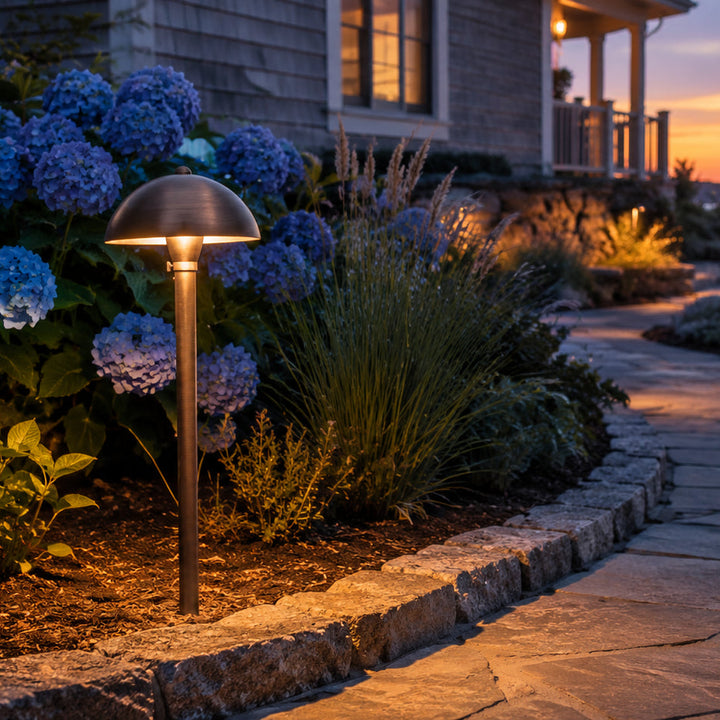 Outdoor Landscape Lighting LED 12V Low Voltage PLB08 Cast Brass Path Light | 12V Low Voltage Landscape Light Lamp Ready G4 Socket