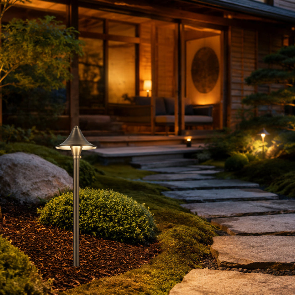 Outdoor Landscape Lighting LED 12V Low Voltage PLB09 Cast Brass Path Light | 12V Low Voltage Landscape Light Lamp Ready G4 Socket