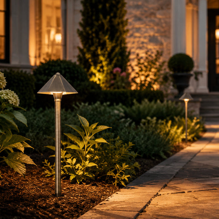 Outdoor Landscape Lighting LED 12V Low Voltage PLB11 Cast Brass Path Light | 12V Low Voltage Landscape Light Lamp Ready G4 Socket
