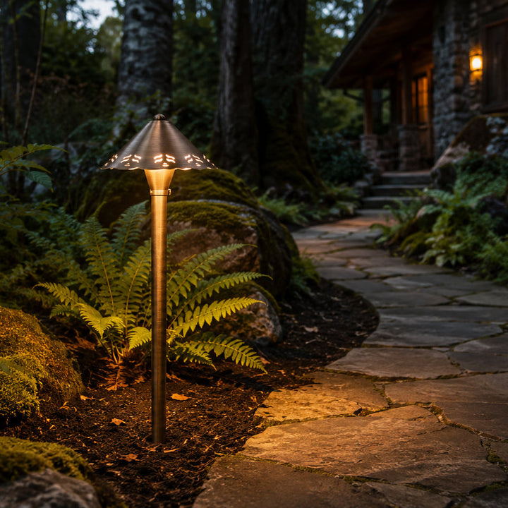 Outdoor Landscape Lighting LED 12V Low Voltage PLB12 Cast Brass Path Light | 12V Low Voltage Landscape Light Lamp Ready G4 Socket