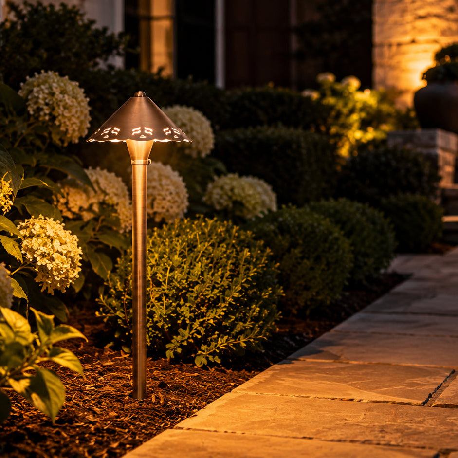 Outdoor Landscape Lighting LED 12V Low Voltage PLB12 Cast Brass Path Light | 12V Low Voltage Landscape Light Lamp Ready G4 Socket