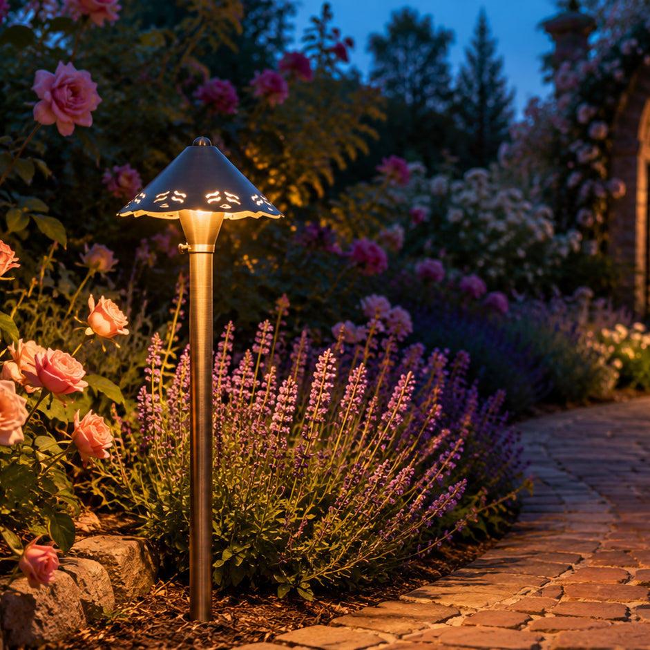 Outdoor Landscape Lighting LED 12V Low Voltage PLB12 Cast Brass Path Light | 12V Low Voltage Landscape Light Lamp Ready G4 Socket