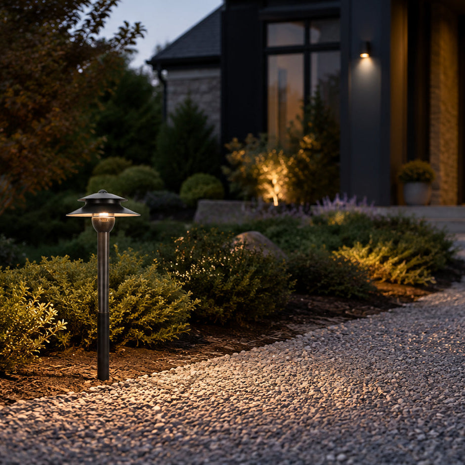 Outdoor Landscape Lighting LED 12V Low Voltage PLB13 Cast Brass Path Light | 12V Low Voltage Landscape Light Lamp Ready G4 Socket