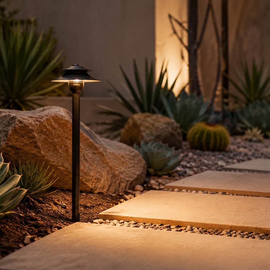 Outdoor Landscape Lighting LED 12V Low Voltage PLB13 Cast Brass Path Light | 12V Low Voltage Landscape Light Lamp Ready G4 Socket