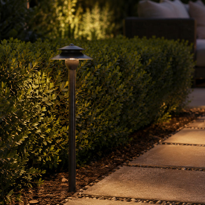 Outdoor Landscape Lighting LED 12V Low Voltage PLB13 Cast Brass Path Light | 12V Low Voltage Landscape Light Lamp Ready G4 Socket