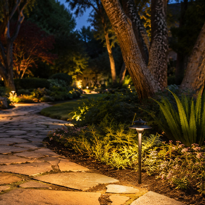 Outdoor Landscape Lighting LED 12V Low Voltage PLB13 Cast Brass Path Light | 12V Low Voltage Landscape Light Lamp Ready G4 Socket