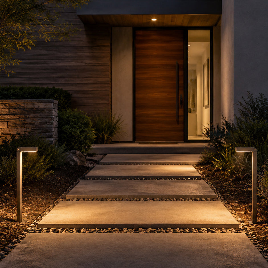 Outdoor Landscape Lighting LED 12V Low Voltage PLB14 Cast Brass Path Light | 3W 3000K Warm White Integrated LED 12V Low Voltage Landscape Light