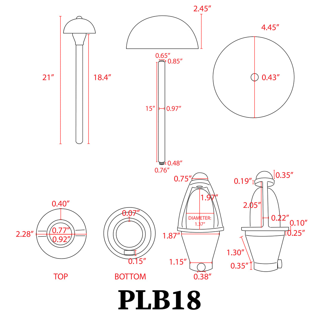 Outdoor Landscape Lighting LED 12V Low Voltage PLB18 Cast Brass LED Mini Globe Lamp Ready 12V Low Voltage Pathway Outdoor Landscape Lighting Fixture Lamp Ready G4 Socket