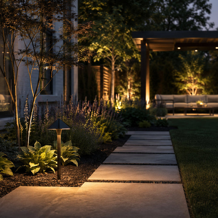 Outdoor Landscape Lighting LED 12V Low Voltage PLB19 Brass LED 12V Low Voltage Pathway Outdoor Lighting Landscape Fixture Lamp Ready G4 Socket