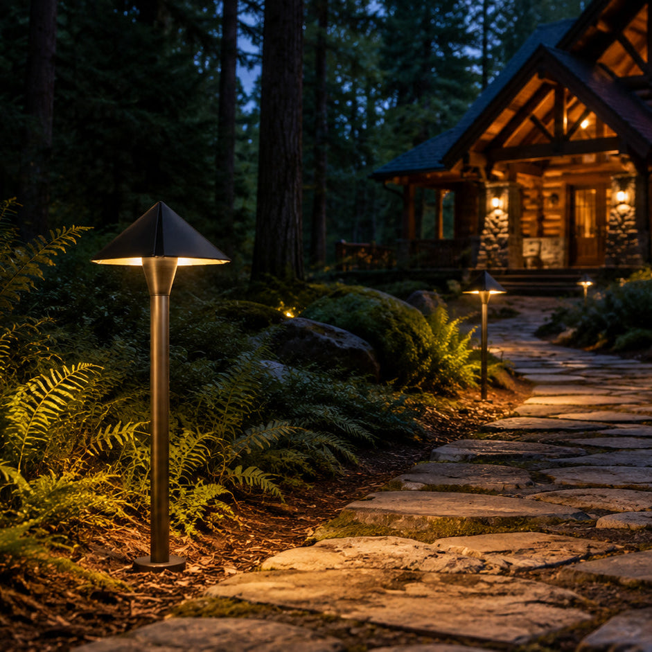 Outdoor Landscape Lighting LED 12V Low Voltage PLB19 Brass LED 12V Low Voltage Pathway Outdoor Lighting Landscape Fixture Lamp Ready G4 Socket