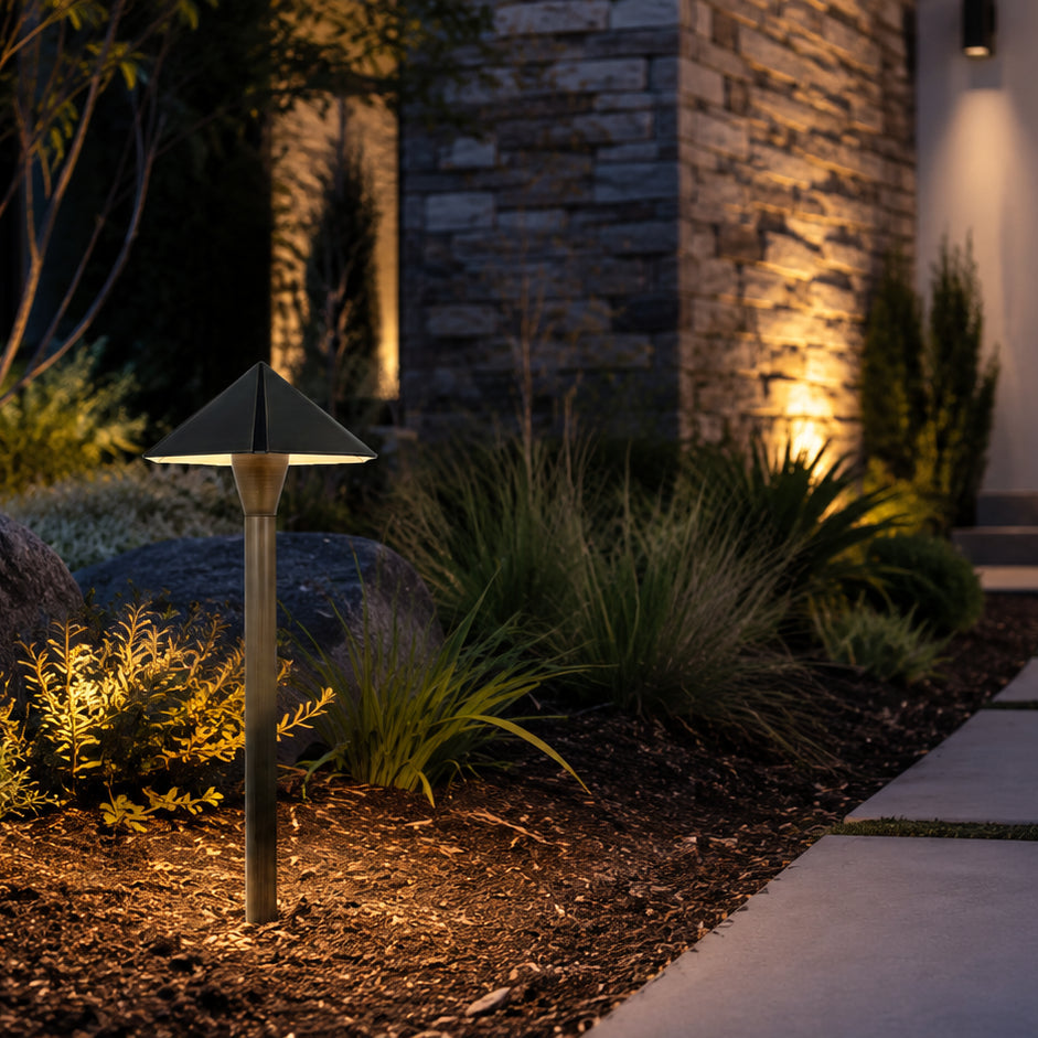 Outdoor Landscape Lighting LED 12V Low Voltage PLB19 Brass LED 12V Low Voltage Pathway Outdoor Lighting Landscape Fixture Lamp Ready G4 Socket