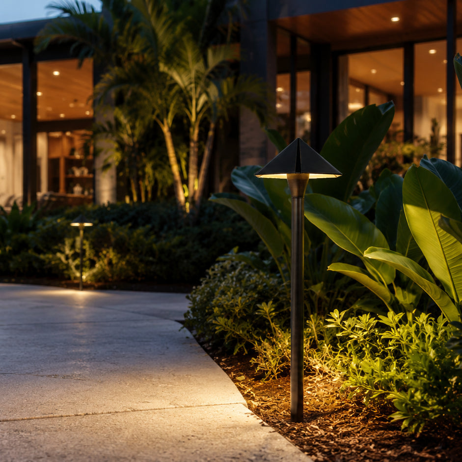 Outdoor Landscape Lighting LED 12V Low Voltage PLB19 Brass LED 12V Low Voltage Pathway Outdoor Lighting Landscape Fixture Lamp Ready G4 Socket