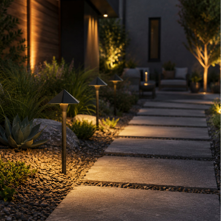 Outdoor Landscape Lighting LED 12V Low Voltage PLB19 Brass LED 12V Low Voltage Pathway Outdoor Lighting Landscape Fixture Lamp Ready G4 Socket