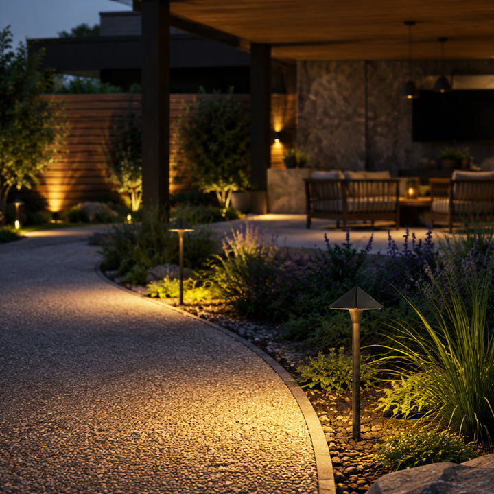 Outdoor Landscape Lighting LED 12V Low Voltage PLB19 Brass LED 12V Low Voltage Pathway Outdoor Lighting Landscape Fixture Lamp Ready G4 Socket